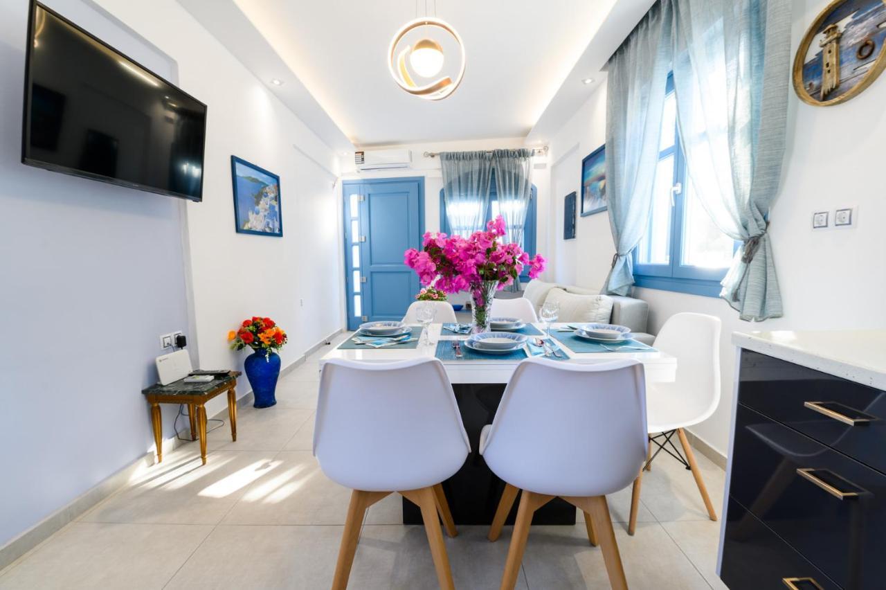 פריסה Located By The Sea One Beachfront Private Captain Lazaros Pool Villa With Loft In 750Sqm Spacious Private Plot-Jacuzzi-Sunrelax-Furnished Terace-Gazebo-Private Parking,Sleep 3 Adults And 2 Children, Just Steps From The Black Beach-Seaview מראה חיצוני תמונה
